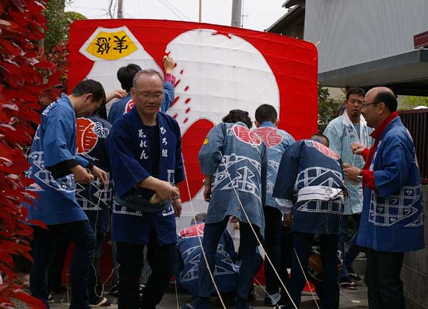 平成19年度（2007年）広沢町凧揚会ひ組 準備風景