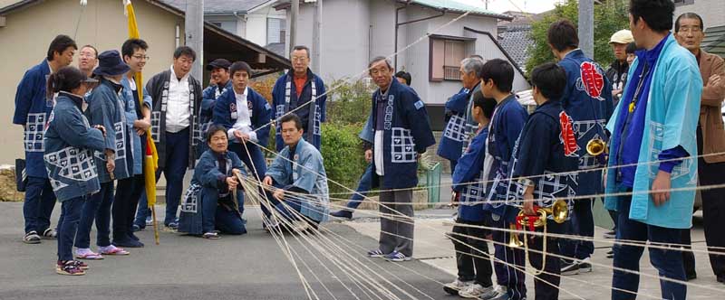 平成22年度（2010年）広沢町凧揚会ひ組 準備風景